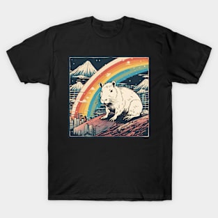 Mount Fuji Capybara Pet Animal Wild and Kawaii T-Shirt